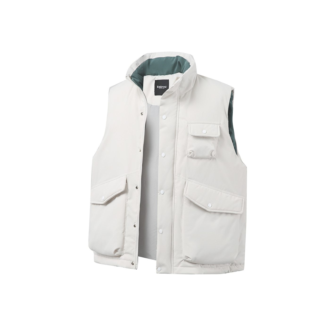 自然 2025年男学院风情侣圆领新国标90绒羽绒服背心外套潮