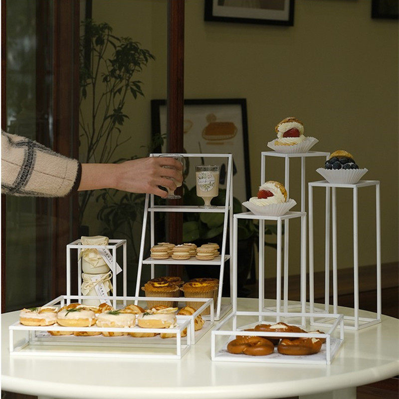 白色下午茶点心架 欧式铁艺聚餐托盘 婚礼甜品台摆件高档茶歇餐盘,住宅家具,其他架类,淘宝优惠券,粉丝福利购,淘宝优惠卷