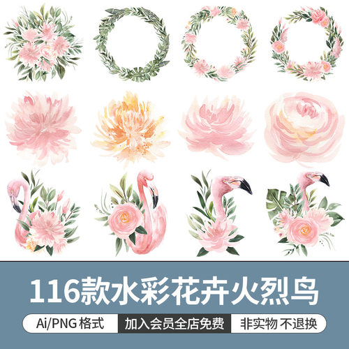 水彩花ai素材 水彩花ai素材