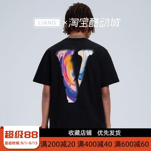 VLONE宇宙系列混沌大LOGO印花短袖T恤男女同款半袖新款纯棉宽松