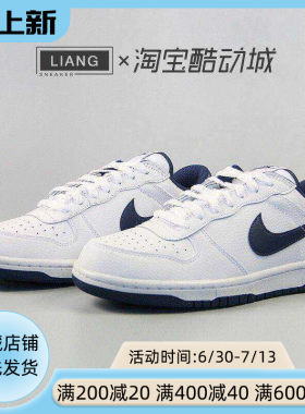 Nike耐克男鞋BIG NIKE LOW蓝白运动休闲板鞋355152-140