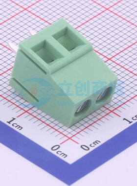 WJ128V-5.0-2P螺钉式接线端子5mm 1x2P直插绿色 可开票