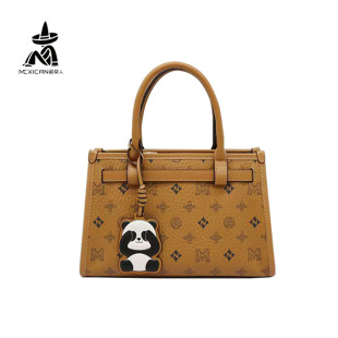 正品 小熊猫专柜同款 单肩印花手提包 休闲时尚 稻草人2025年女包新款