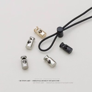 单孔调节扣金属弹簧扣裤脚抽绳配件卫衣扣吊钟绳扣可调节穿绳扣