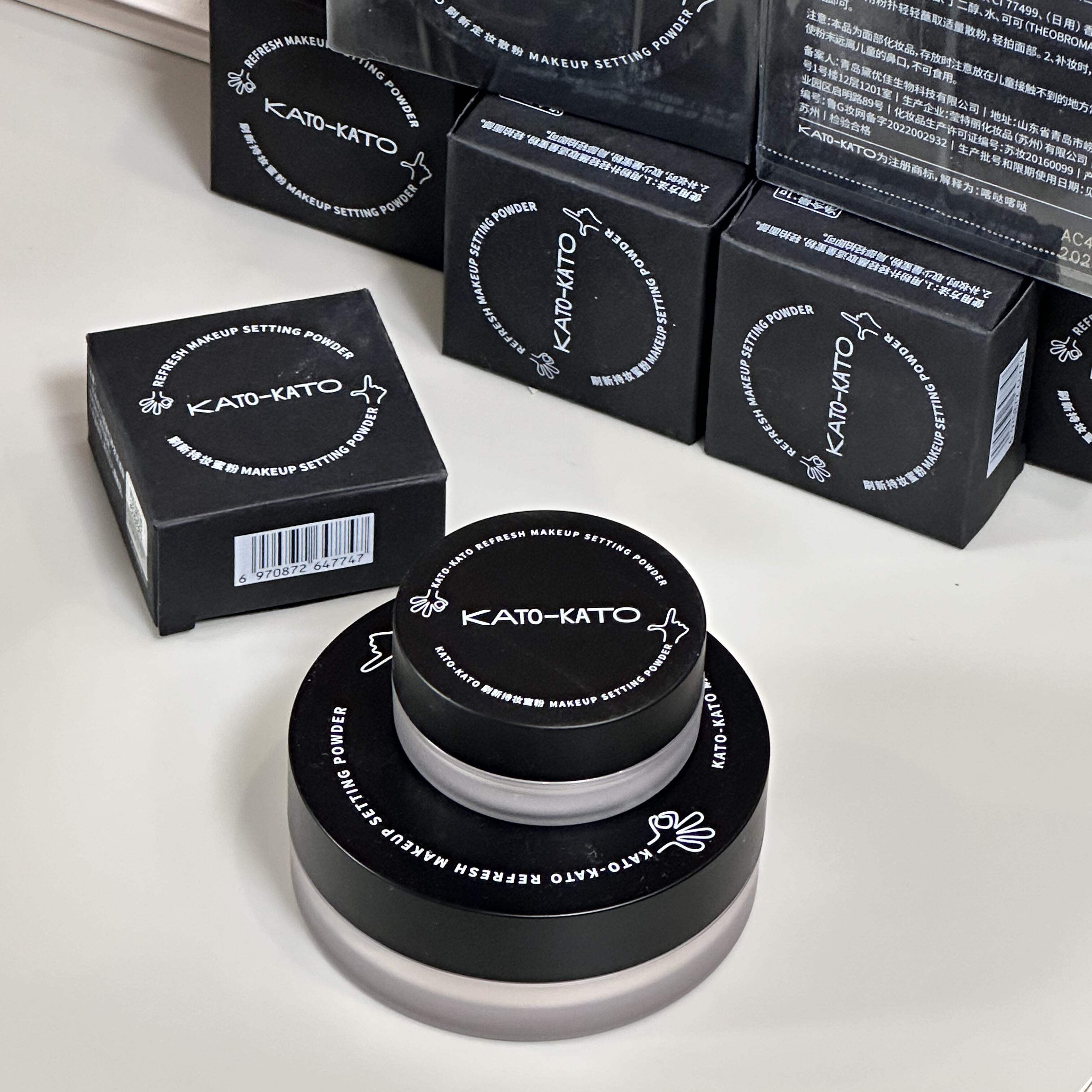KATO散粉定妆粉控油持久koto干油皮遮瑕喷雾女不脱妆蜜粉饼细腻