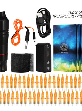 多色双环六角长笔1-9rl黄色各10支DC电源纹身套装WSTZ0672_01