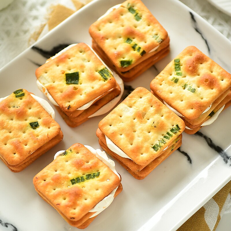 香葱牛轧糖夹心饼干 牛扎独立小包装台湾古早手工网红休闲零食