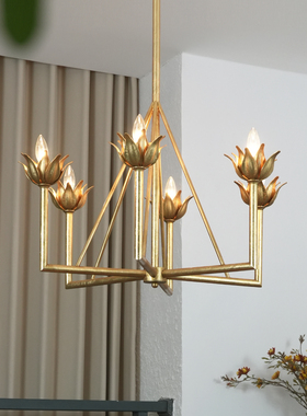 美式vc吊灯现代客厅餐厅楼梯间书房卧室Alberto中古法式大堂吊灯