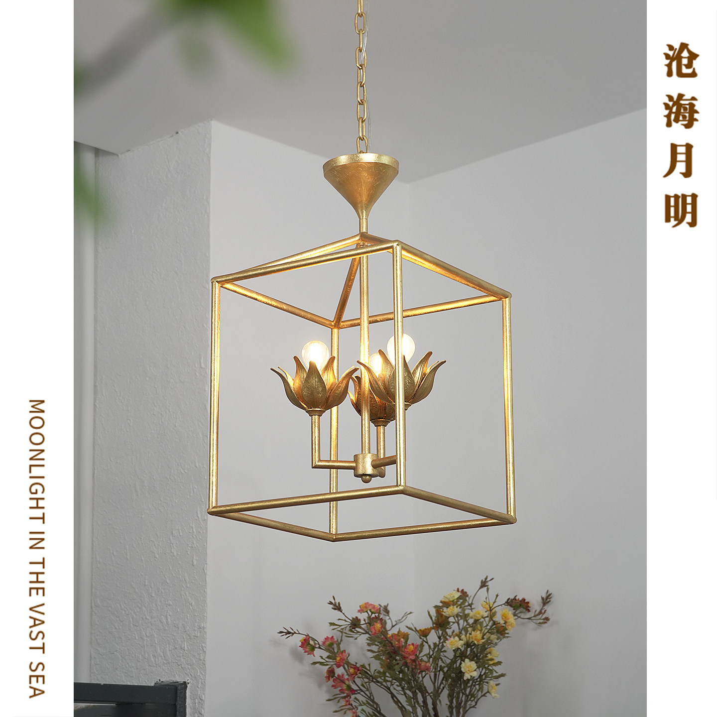 美式古典客厅鸟笼复古简约餐厅吧台玄关楼梯创意门厅过道铁艺吊灯