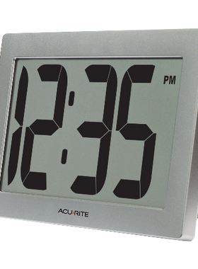 美国 AcuRite 75102英特尔Time技术 9.5英寸大型数字时钟 钟表