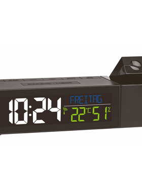 德国TFA Dostmann Show投影电子钟温度计湿度计时钟闹钟显示器