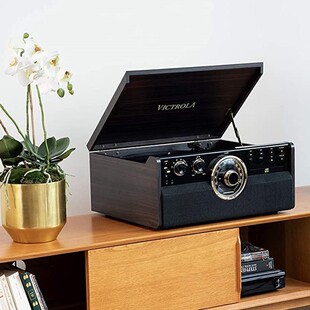 Victrola Empire蓝牙音响复古黑胶唱机CD机磁带播放器FM收音机