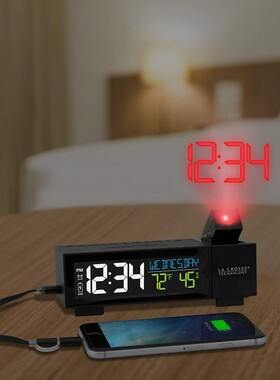 La Crosse Technology 616-1950-INT投影时钟闹钟室内温度湿度计