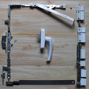 诺托五金铝合金平开上悬内开内倒窗替换配件 上合页 下合页 插销