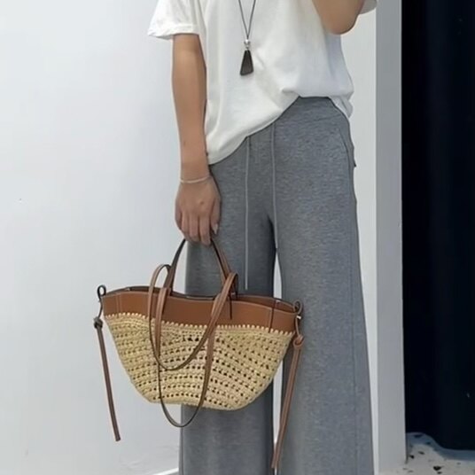 轻奢高级感草编手拎包