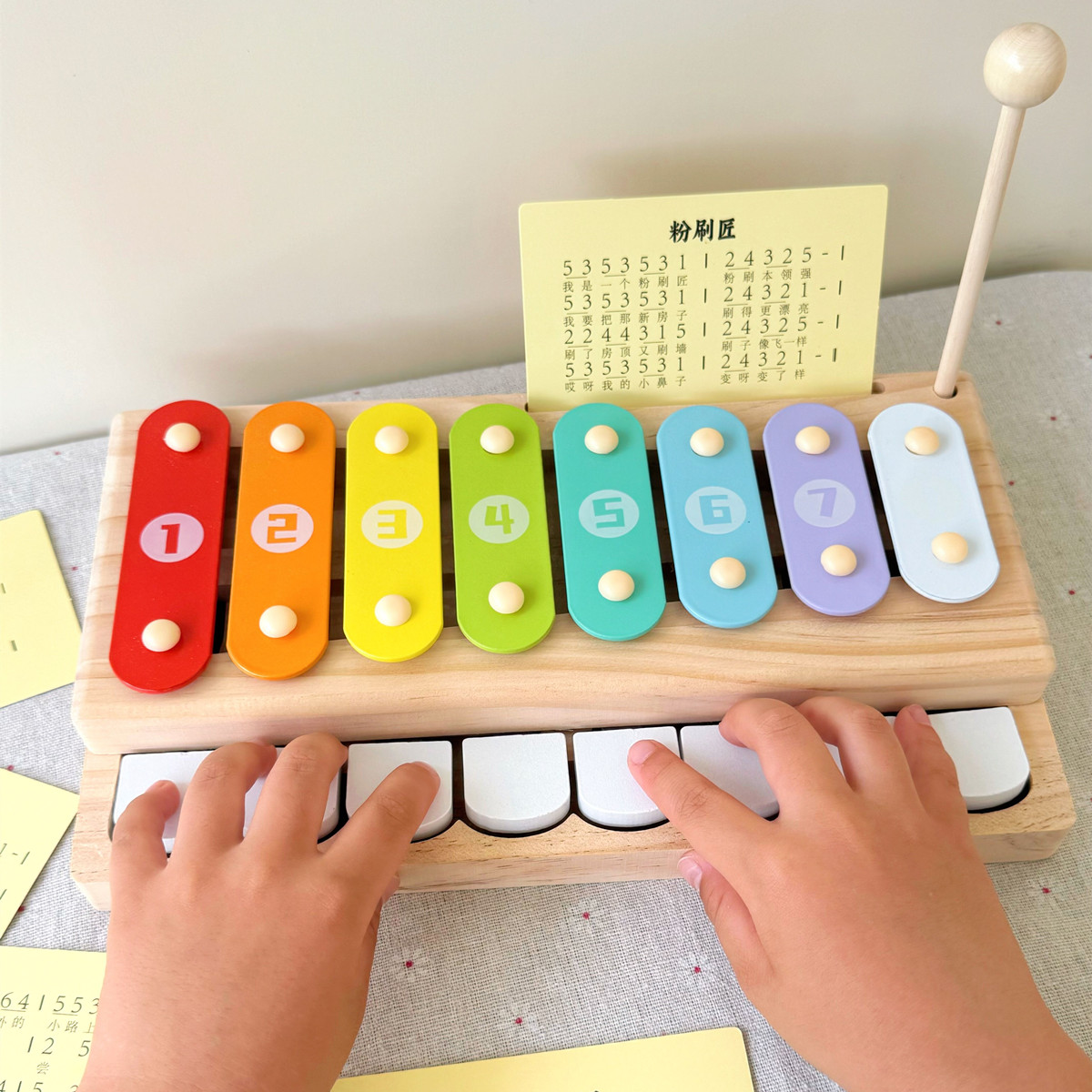音乐启蒙早教八音手敲琴钢琴