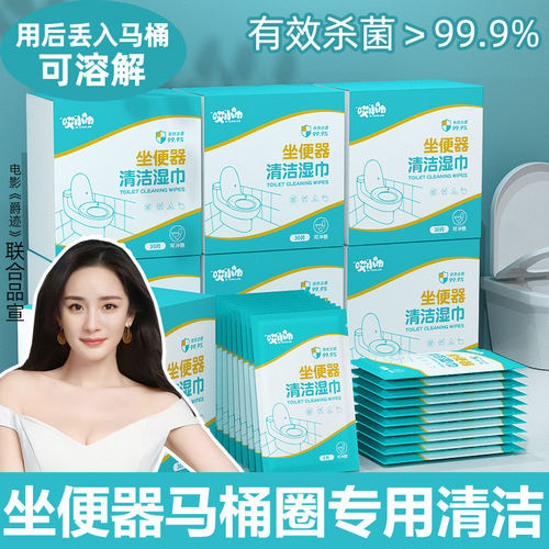 酒店宾馆马桶坐便器清洁湿巾便携小包单片装湿厕纸一次性卫生湿巾