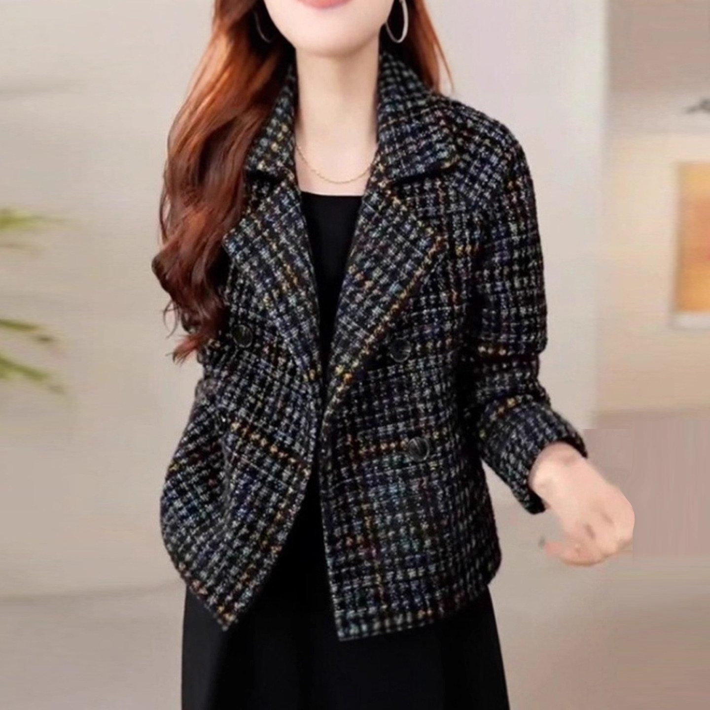 小香风短外套女2025新款秋冬休闲气质西装外衣大码高级感女士上衣,女装/女士精品,短外套,淘宝优惠券,粉丝福利购,淘宝优惠卷