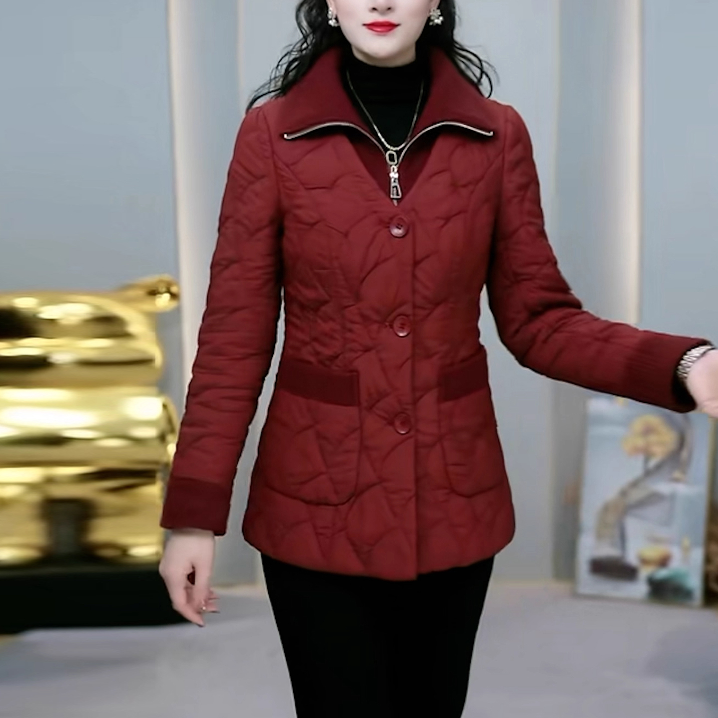 羽绒棉服女冬季新款加厚保暖棉衣