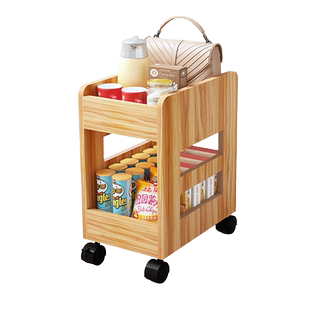 工位零食架子置物架桌面下的多层小推车可移动书架书包收纳架柜子