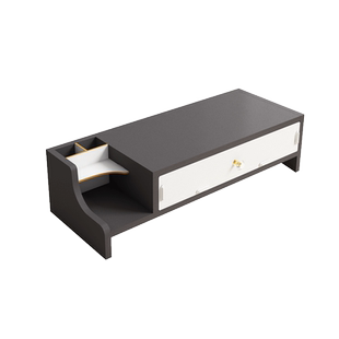 办公桌电脑增高架女生工位收纳架子带抽屉显示器支撑架杯架置物架