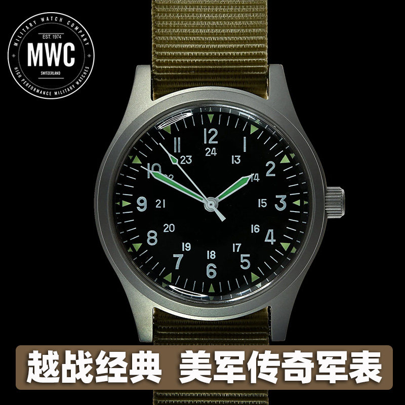 MWC越战美军自动机械表蓝宝石表镜防水100米可游泳不锈钢男士腕表