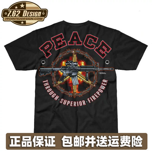 7.62Design战术纯棉印花T恤透气