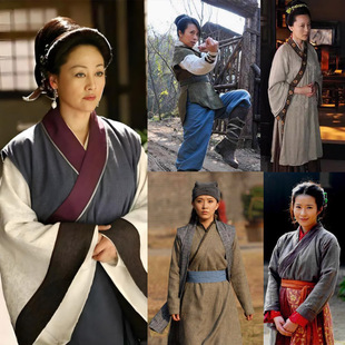 古装群演平民百姓村姑路人女款夫人村妇人老太太侠女棉麻演出服装