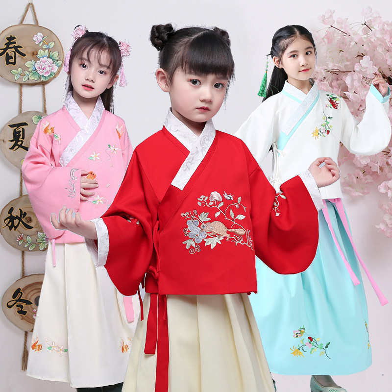 明制袄裙小孩舞台宋朝国学演出服