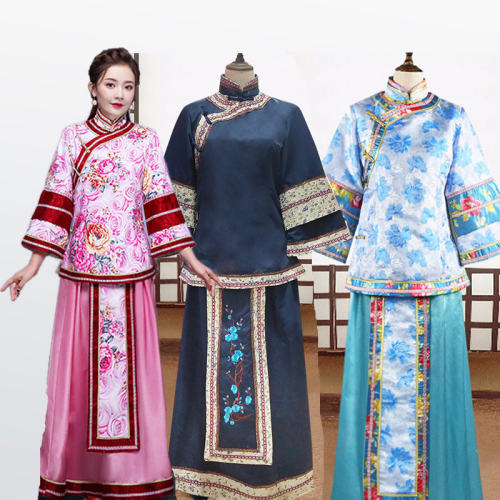 清朝百姓秀禾服少奶奶伴娘古装