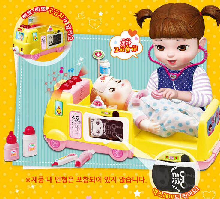 小豆子仿真小医生护士套装救护车听诊器打针工具医疗箱女孩玩具