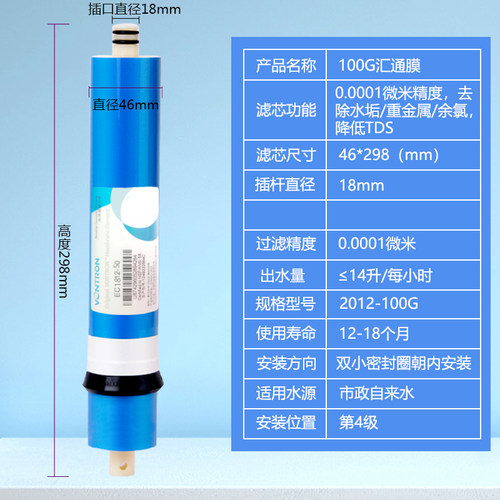 50G汇通反渗透膜75G100G400G