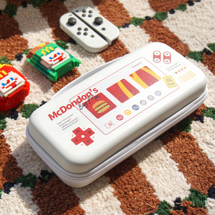 原创任天堂Switch收纳包Switch2汉堡薯条oled保护壳ns保护套硬壳