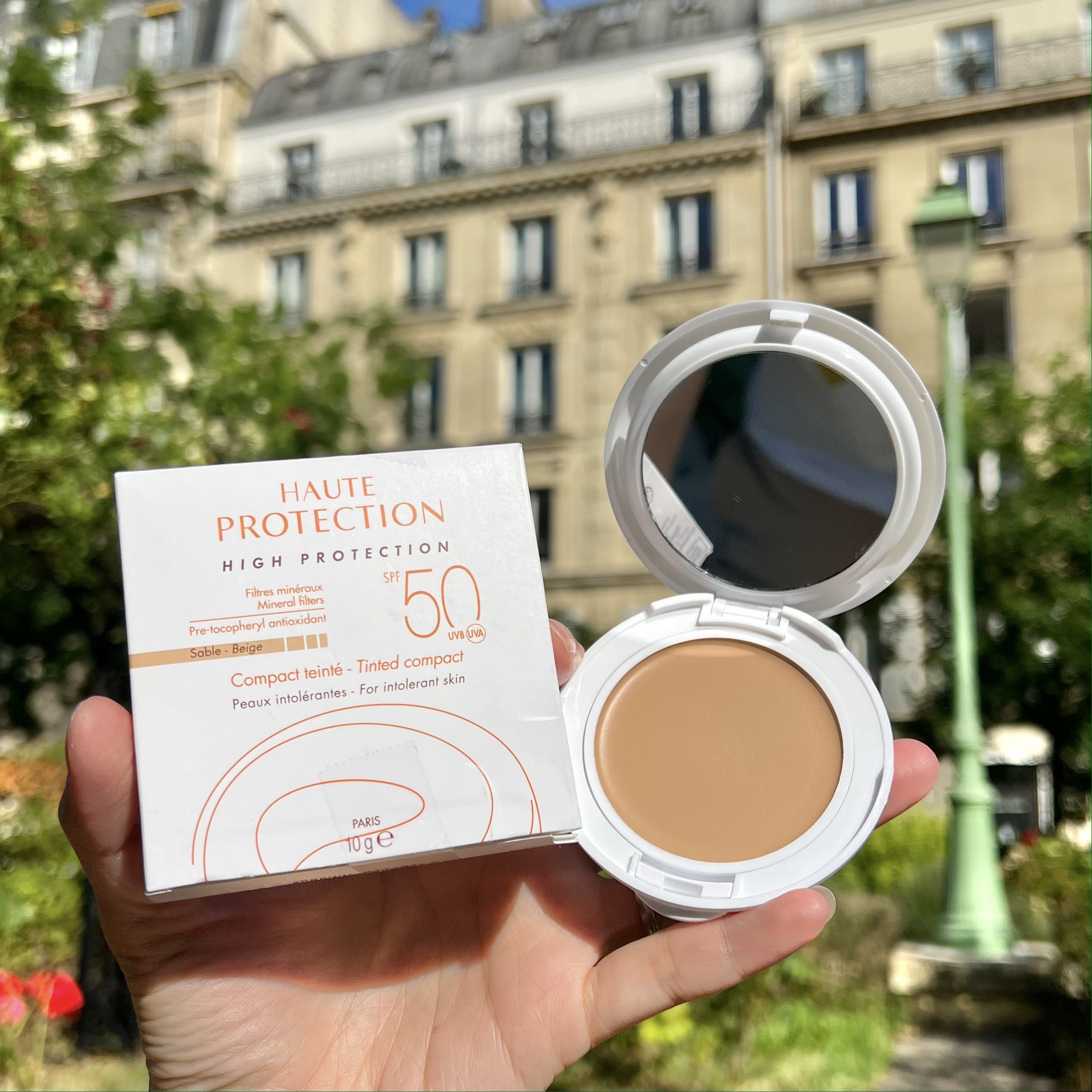 法国AVENE雅漾高效特护有色自然物理防晒粉底膏SPF50遮瑕定妆轻薄