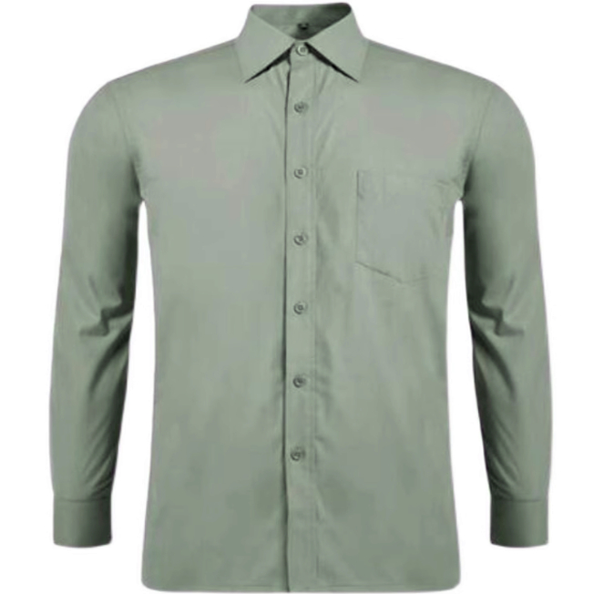 免烫长袖休闲浅绿色内衬衣 男女式长袖浅绿色内衬衣衬衫速干修身