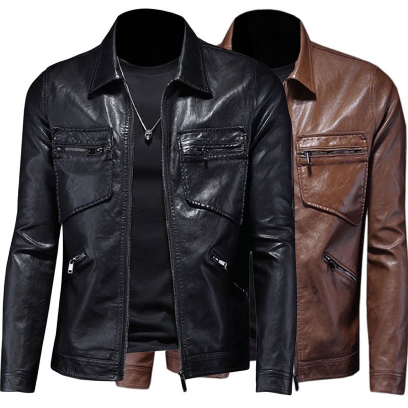 男装独特超好看外套高端特大码男款皮衣2025新款今年流行爆款男士