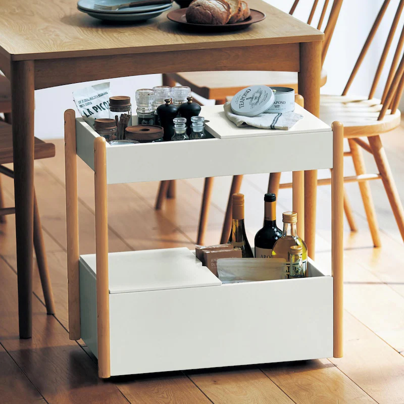 日式新款置物架储物架带轮子玄关