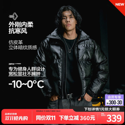 肌肉狗潮牌美式休闲复古棉服外套