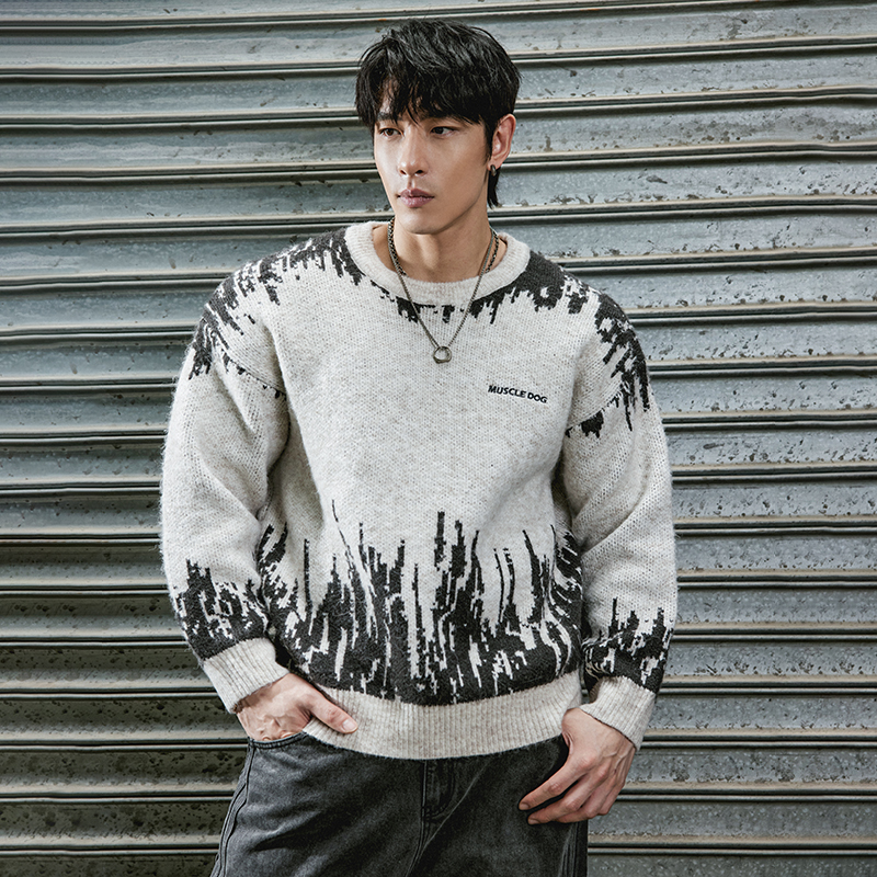 肌肉狗舒適保暖運動毛衣潮牌新品