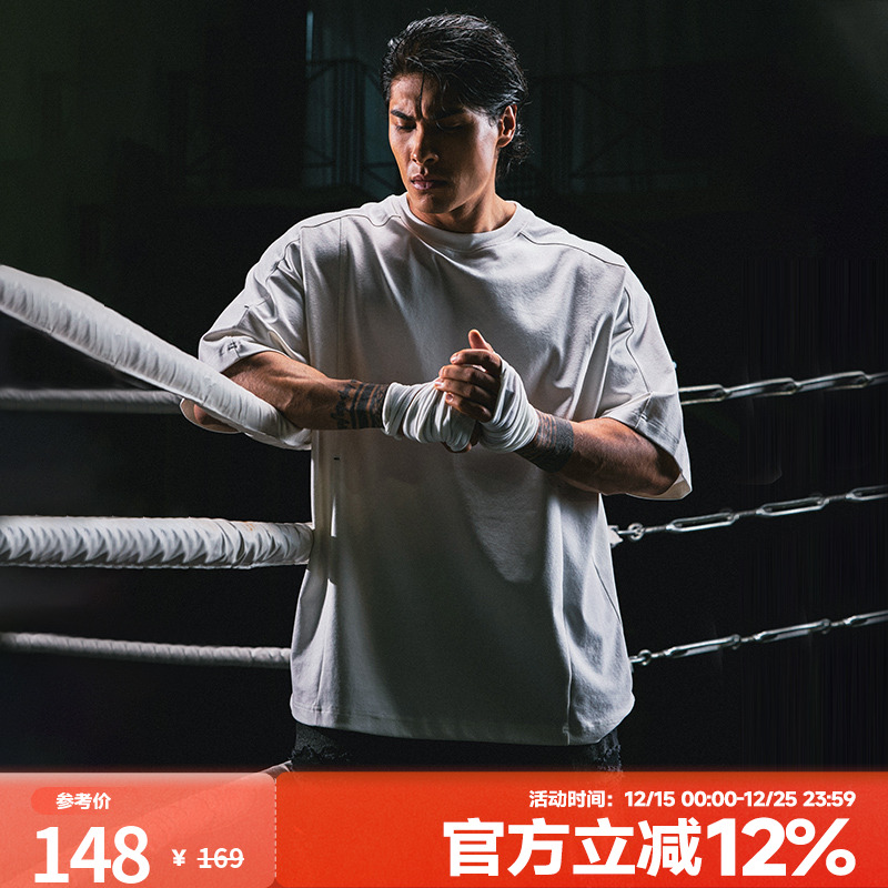 肌肉狗廓形几何重构短袖T恤男