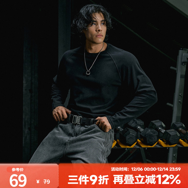 肌肉狗舒适亲肤潮牌新品长袖T恤