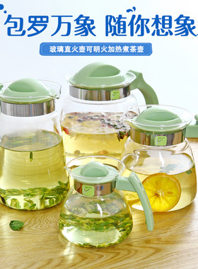 奇高玻璃冷水壶冷水壶耐高温凉水杯耐热大容量防爆家用套装冷水壶
