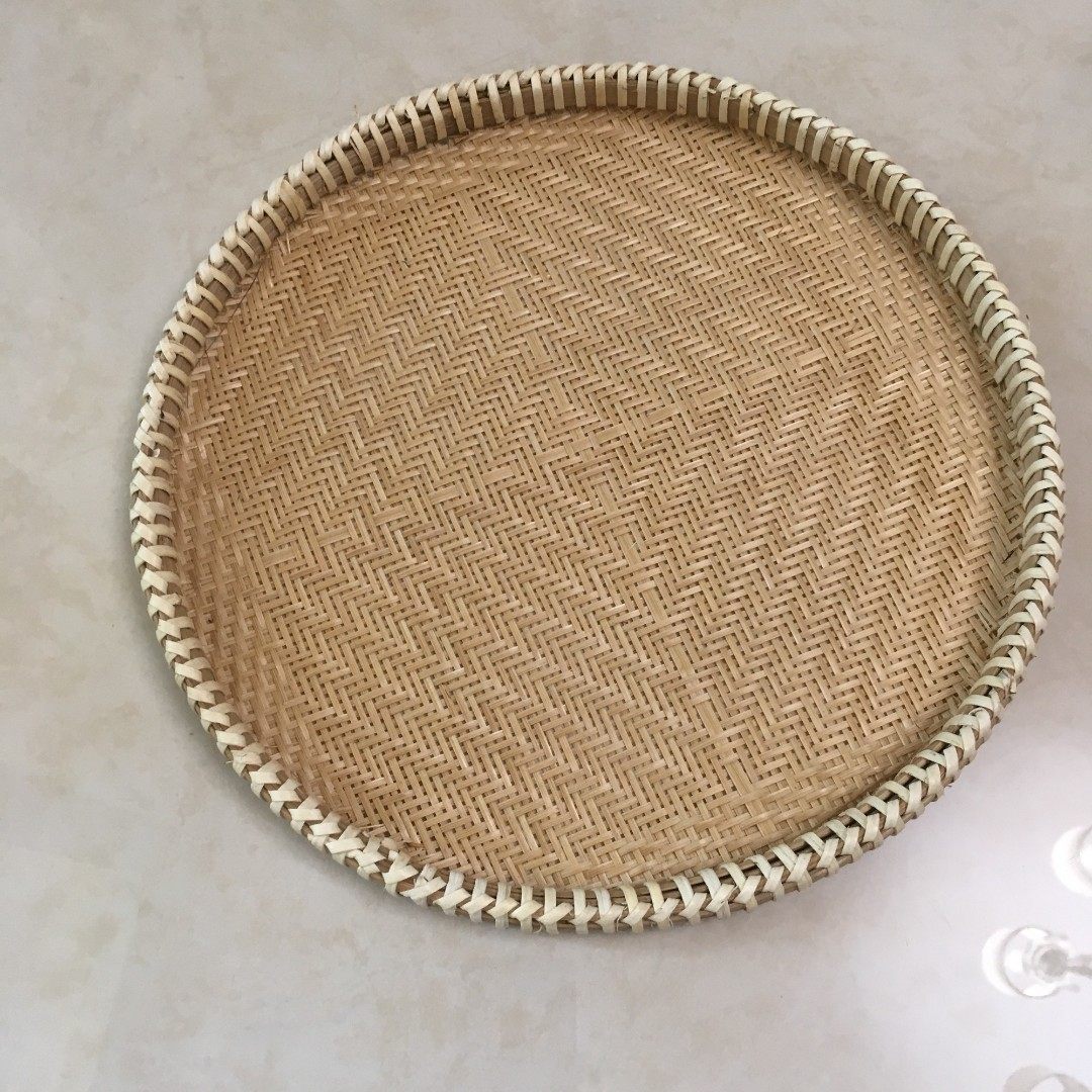 竹编家用手工水果篮收纳筐沥水果盘馒头饼盘平盘浅盘,餐饮具,果盆/果盘/果篮,淘宝优惠券,粉丝福利购,淘宝优惠卷