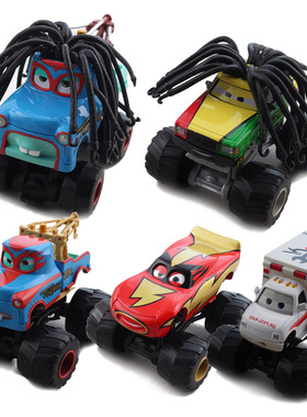 美泰板牙狂想曲玩具车汽车赛车总动员合金车大脚麦昆摔跤手玩具车