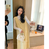 叠穿气质背心裙 韩系温柔雪尼尔宽松无袖 AMUM孕妇装 甜心奶酪