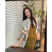 休闲宽松无袖 迷人姐姐 吊带连衣裙气质条纹衬衣 AMUM孕妇装