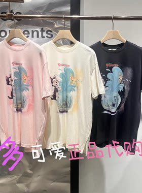 播T恤2026春BDT1YD1283新款简约印花宽松圆领短袖上衣鱼缸里的风