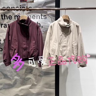 播外套2026春BDT1WD1180新款复古立领宽松百搭休闲短外套大知闲闲