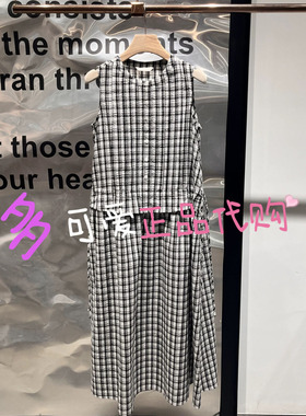 播连衣裙2026秋季BDT8LD3652新款复古格子无袖气质A字裙夏日格调