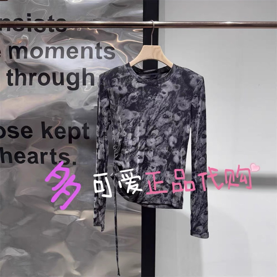 衣播T恤2025秋季BDS3YD3018新款国内正品代购圆领T恤 花的语言